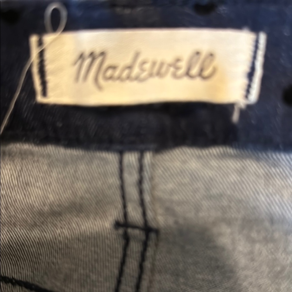 Madewell Women's Dark Blue Polka Dot 9” High-Rise Skinny Jeans 28 - Picture 7 of 9
